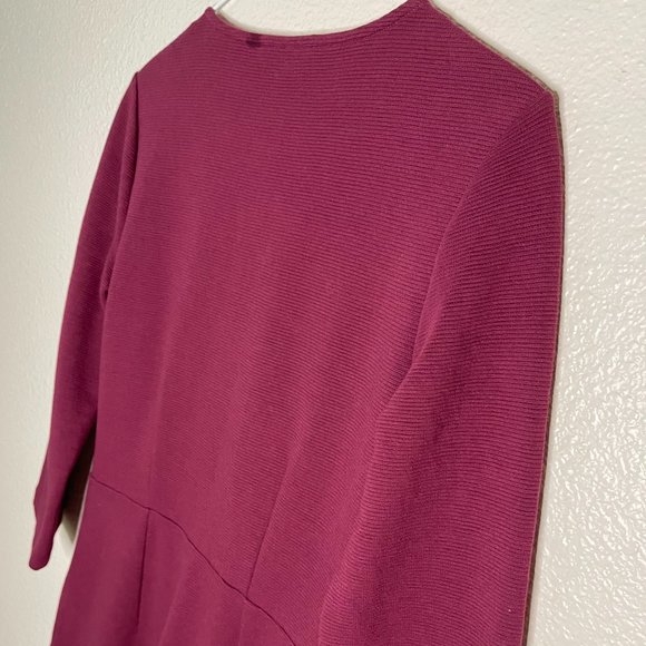 Boden | Bronte Ottoman Ribbed Jersey Dress in Ruby Ring - Picture 6 of 8